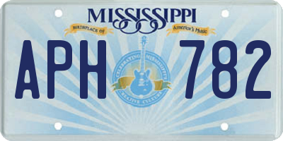 MS license plate APH782