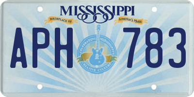 MS license plate APH783