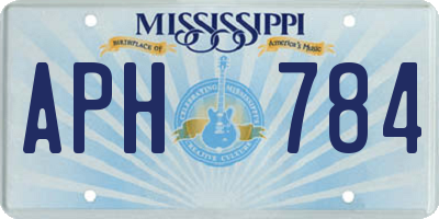 MS license plate APH784