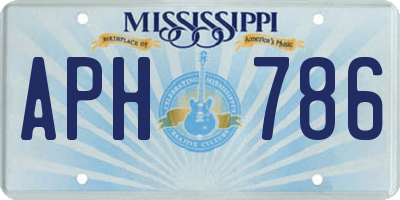 MS license plate APH786