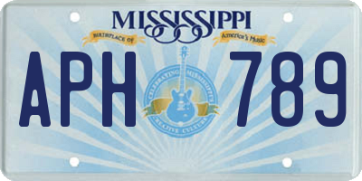 MS license plate APH789