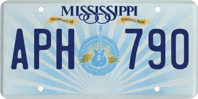 MS license plate APH790