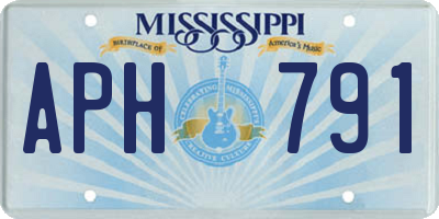 MS license plate APH791