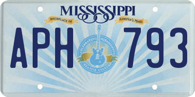 MS license plate APH793