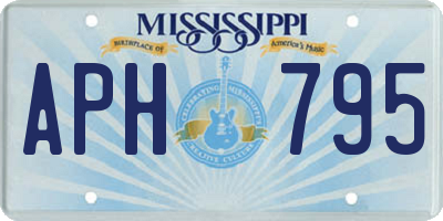 MS license plate APH795