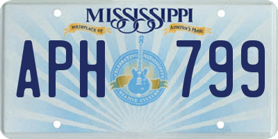MS license plate APH799