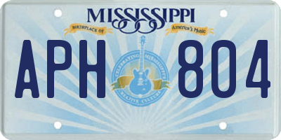 MS license plate APH804