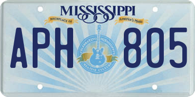 MS license plate APH805