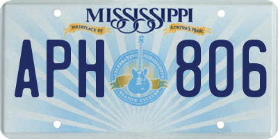 MS license plate APH806