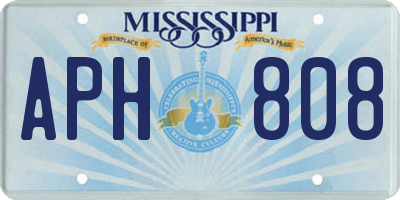 MS license plate APH808