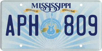 MS license plate APH809
