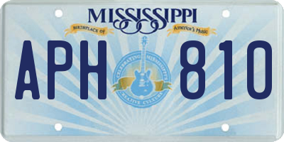 MS license plate APH810