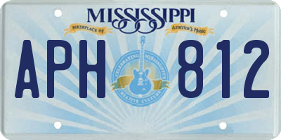 MS license plate APH812