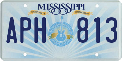 MS license plate APH813