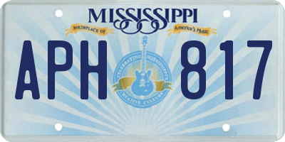 MS license plate APH817