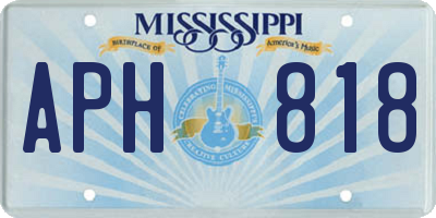 MS license plate APH818