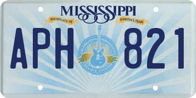 MS license plate APH821