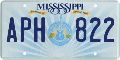 MS license plate APH822
