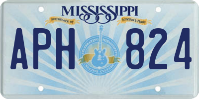 MS license plate APH824