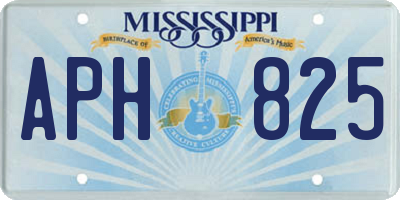MS license plate APH825