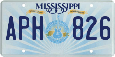 MS license plate APH826