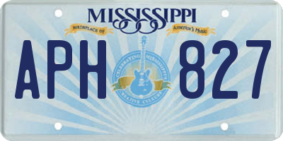 MS license plate APH827