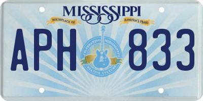 MS license plate APH833