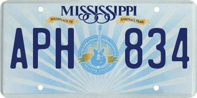 MS license plate APH834