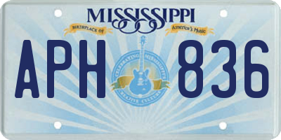 MS license plate APH836