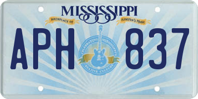 MS license plate APH837
