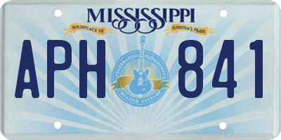 MS license plate APH841