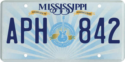 MS license plate APH842