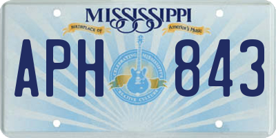MS license plate APH843