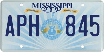 MS license plate APH845
