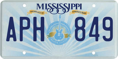 MS license plate APH849
