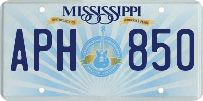MS license plate APH850