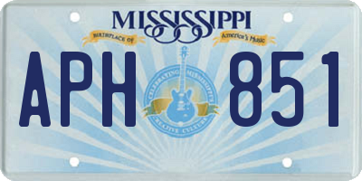 MS license plate APH851