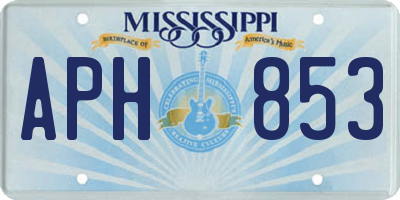 MS license plate APH853