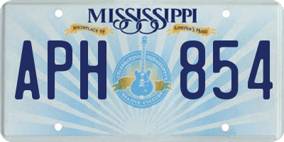 MS license plate APH854