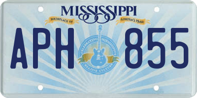 MS license plate APH855