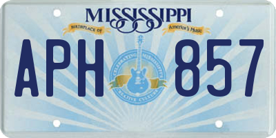 MS license plate APH857