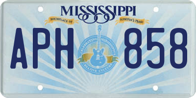 MS license plate APH858