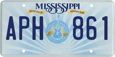 MS license plate APH861