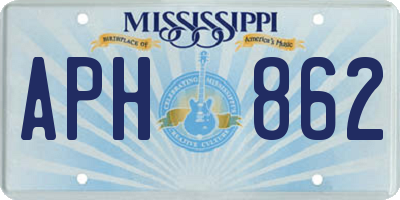 MS license plate APH862