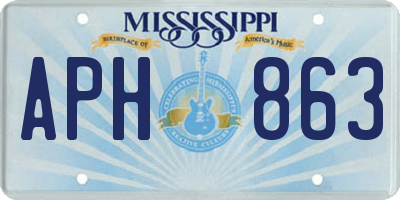 MS license plate APH863