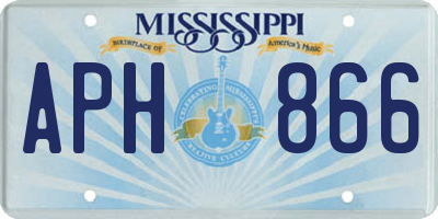 MS license plate APH866