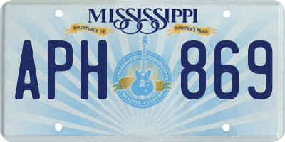 MS license plate APH869
