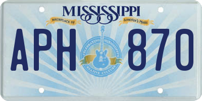 MS license plate APH870