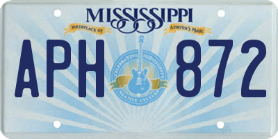 MS license plate APH872