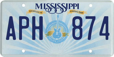 MS license plate APH874